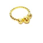 ANEL CONTAS VIANA EM AÇO C/ BANHO DE OURO