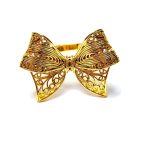 ANEL LAÇO EM AÇO C/ BANHO DE OURO