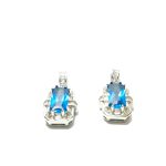 BRINCOS RÓDIO C/ PINGENTE DE ZIRCONITAS