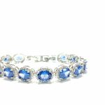 PULSEIRA PRINCESA EM RÓDIO C/ ZIRCONITAS AZUIS